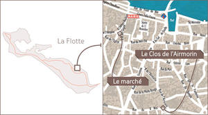 Plan d'accès aux visites privées Delrieu à La Flotte